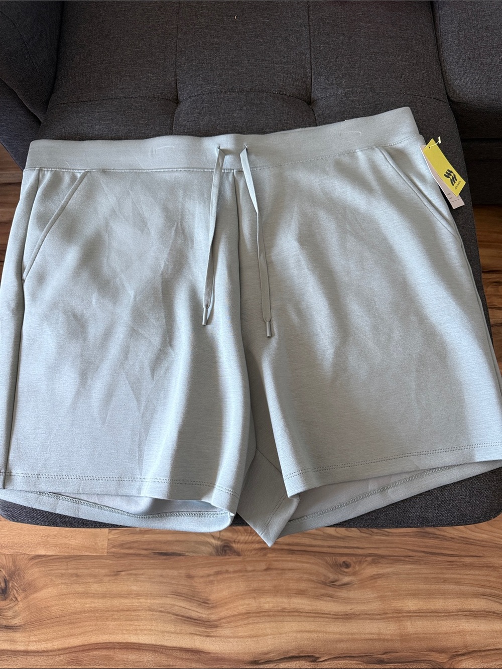 all in motion Light Sage Knit Drawstring Athletic Shorts